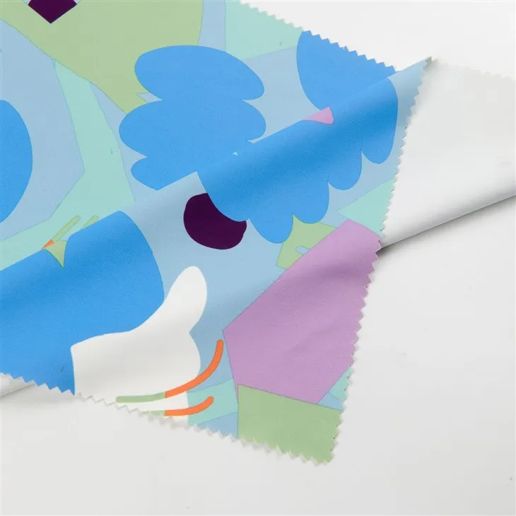 Matte Polyester-spandex Double-sided Fabric With Flower Print